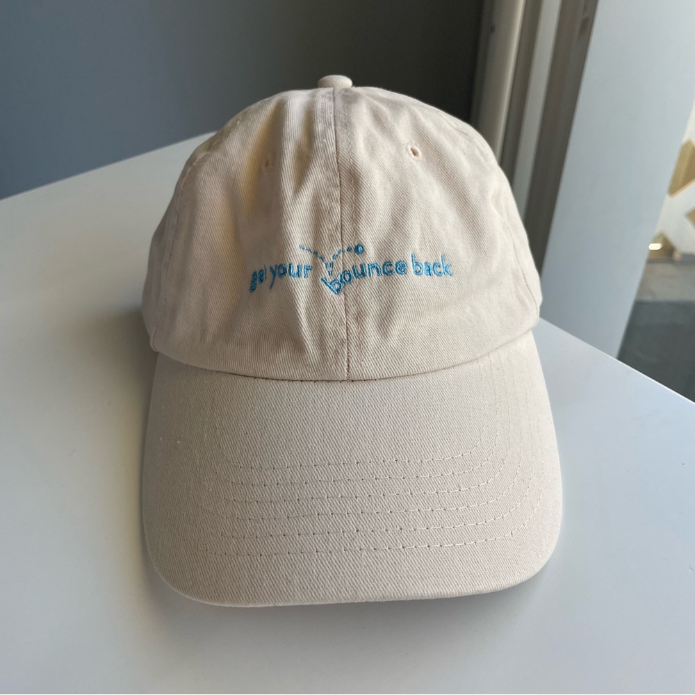*Limited Edition* Peach & Lily Embroidered Cream Canvas Baseball Cap